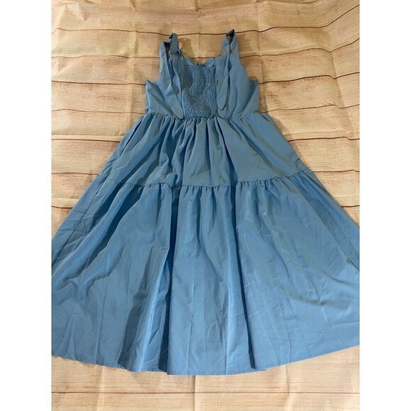 Belle Pogue Women's Blue Rockabilly Retro Fit And Flare Dress - XL - Picture 12 of 15